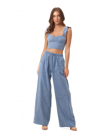 Mallory Pants in Blue Shadow