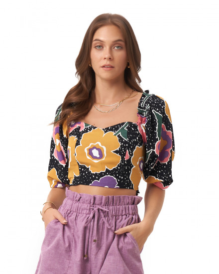 Lilith Top in Adessa Floral