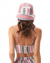 Maude Bucket Hat in Linen Multicolour Stripe