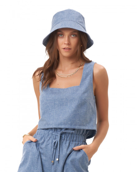 Rory Bucket Hat in Blue Shadow