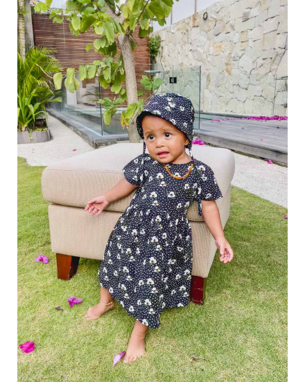 Zeni Baby Dress in Floral Araceli Black