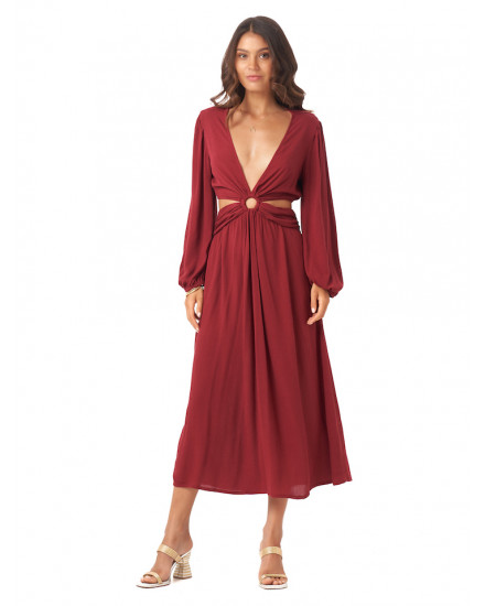 Melody Dress in Burnt Russet