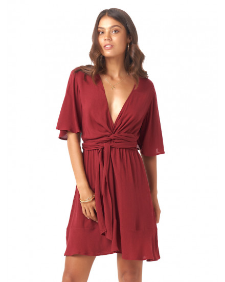 Athalia Dress in Burnt Russet