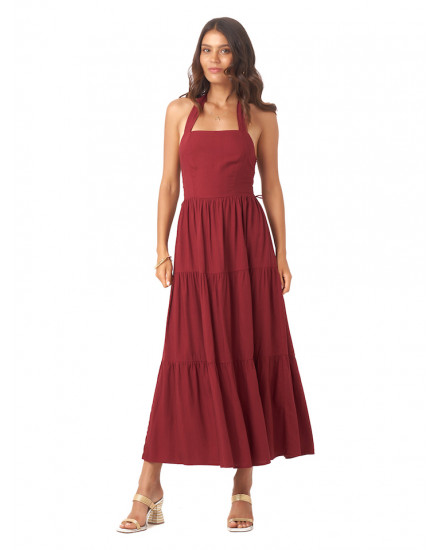 Lydia Dress in Burnt Russet