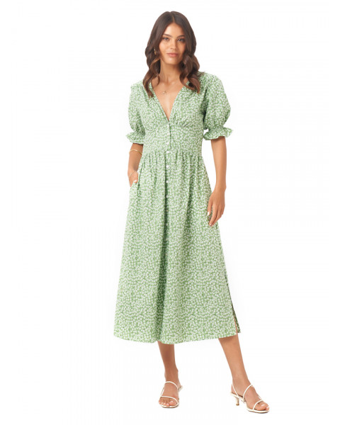 Chantal Dress in Talulla Floral Green
