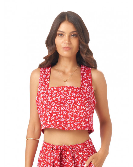 Sibyl Top in Danica Floral Red