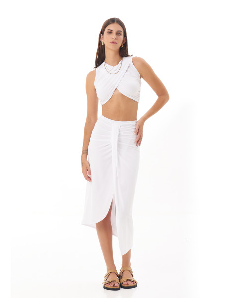 Giabbi Skirt in White 