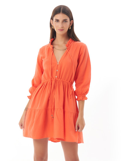 Marley Dress in Coral
