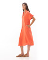 Finley Dress in Coral