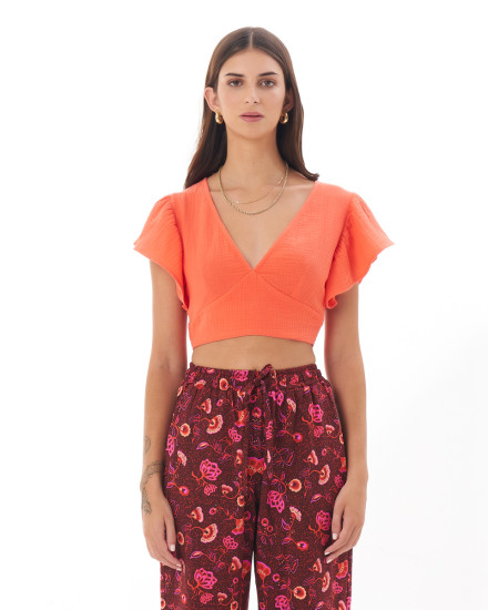 Anya Top in Coral 