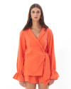 Amirah Outer Top in Coral 