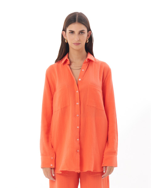 Lennox Shirt in Coral