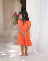 SARIA DRESS IN CORAL