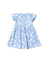 LILITH DRESS IN FLORAL BLUE WHITE