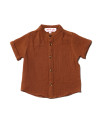 Liam Baby Shirt in Caramel Brown