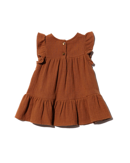 Saria Baby Dress in Caramel Brown