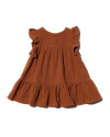 Saria Baby Dress in Caramel Brown