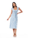 MARTINA DRESS IN FLORAL BLUE WHITE