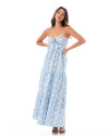 EMILY DRESS IN FLORAL BLUE WHITE