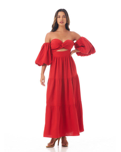 MAGDALENA DRESS IN RED