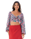 CALEDONIA TOP IN FLORAL MULTICOLOUR