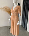 THEODORA DRESS IN GINGER ROOT