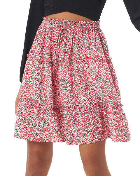 Lilo Skirt in Amba Floral Red