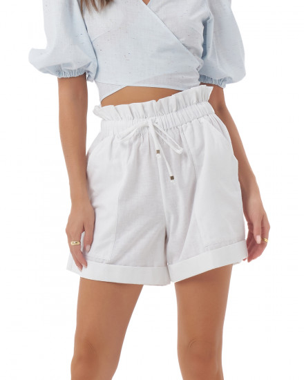 Cameo Shorts in Linen White