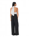 Shay Top in Linen Lines White/Black