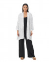 Violetta Outer in Linen Lines White/Black